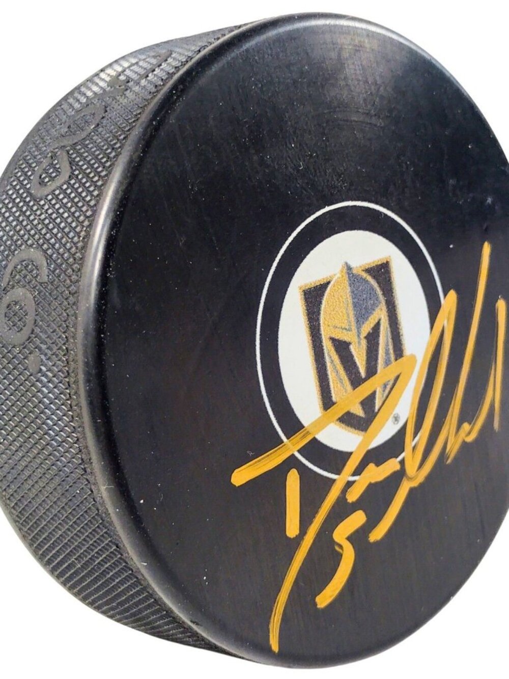 Deryk Engelland Signed Vegas Golden Knights Puck Exact Proof COA NHL VGK Auto